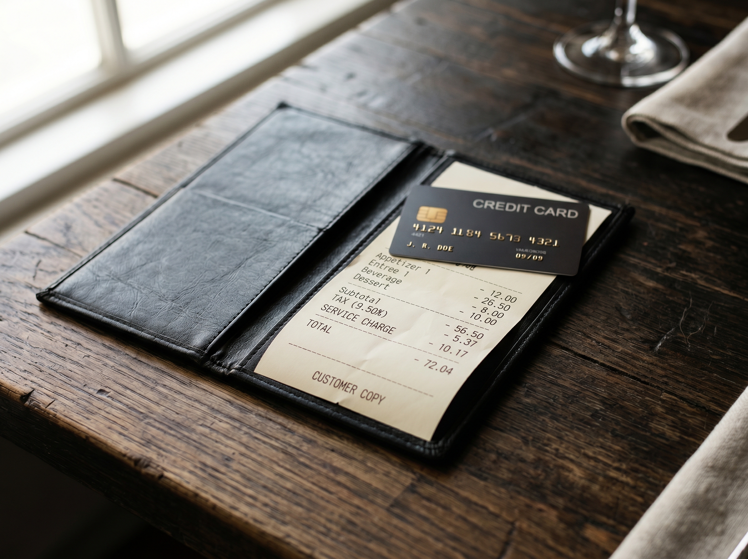 Bill with credit card